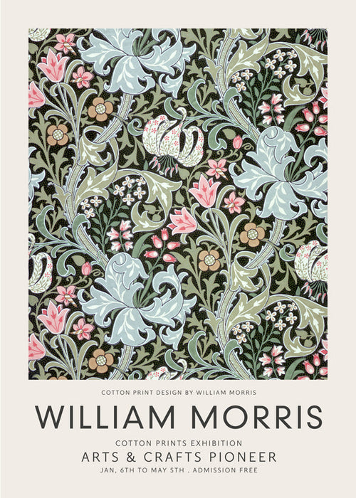 Botanische print William Morris bloemenpatroon