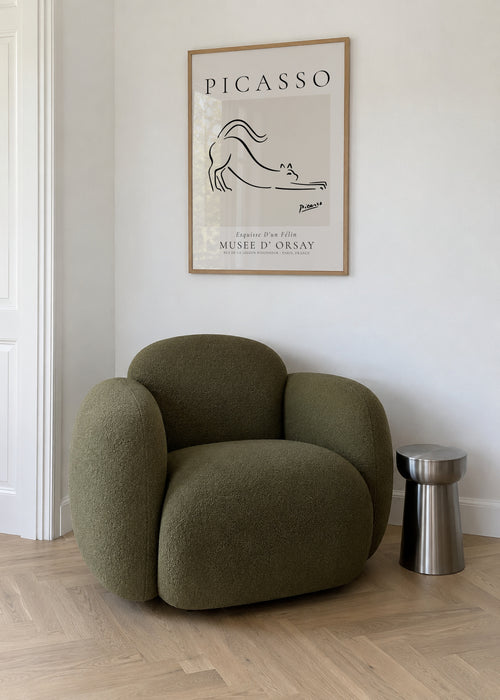 Pablo Picasso Animals Drawings the cat Esquisse D’un Félin - Framed poster in an interior