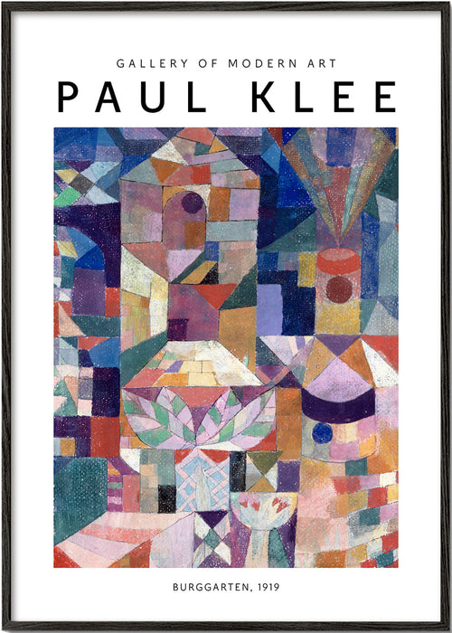 Abstract kunstwerk met geometrische vormen en kleur, Klee studie 1919
