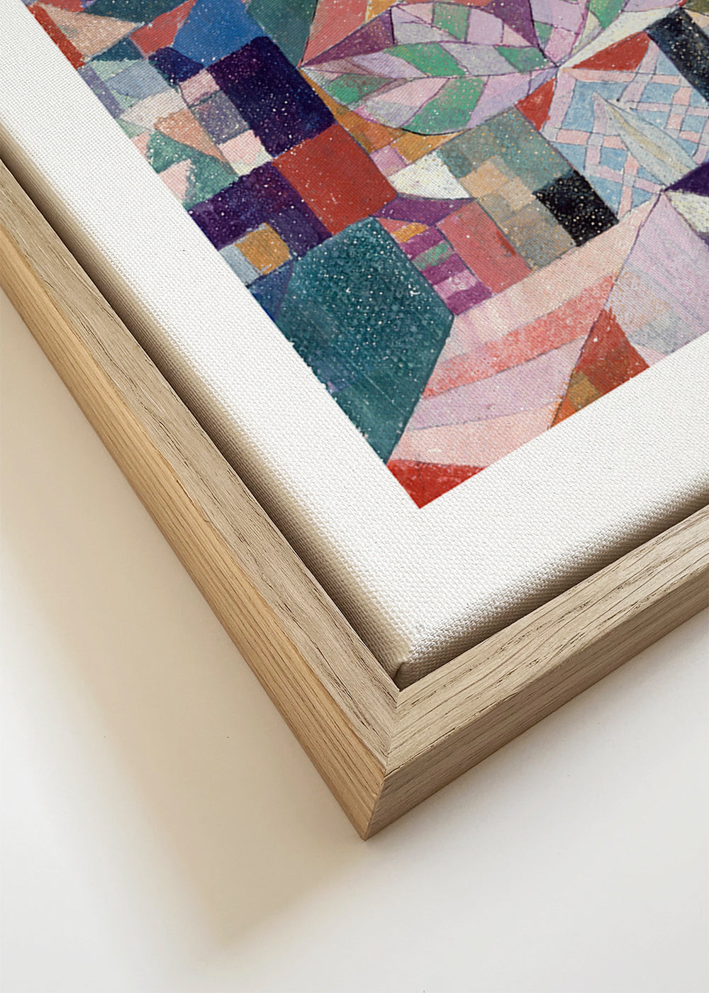 Abstract kunstwerk met geometrische vormen en kleur, Klee studie 1919