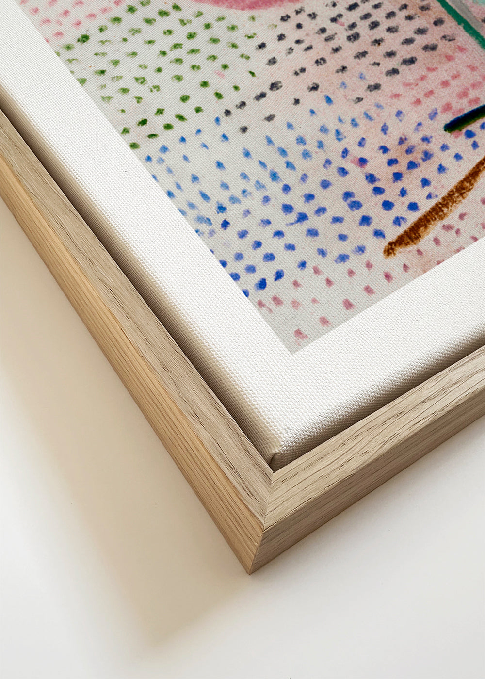Botanische poster met roze abstracte bloem
