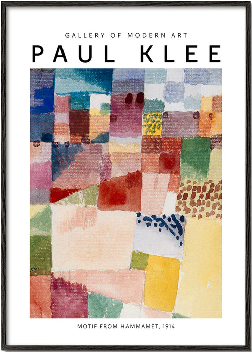 Abstract kunstwerk in kleurrijk mozaïek van Paul Klee