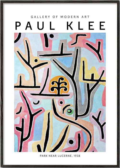 Abstract kunstwerk met gestileerde bomen
