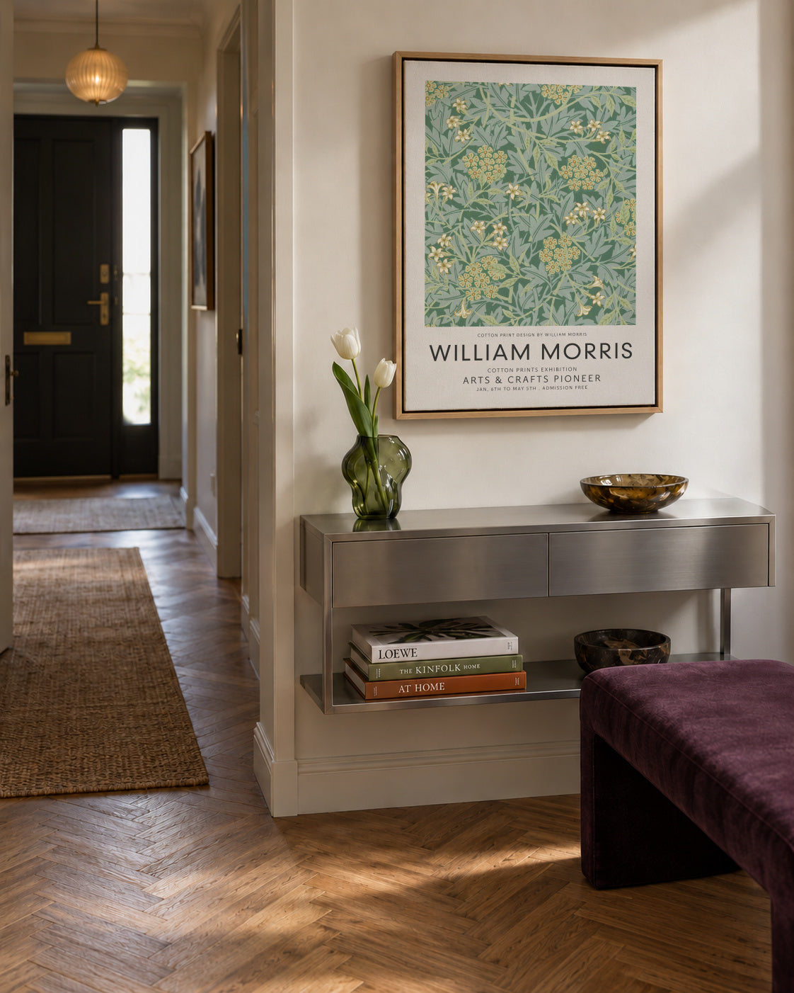 William Morris pattern VIII - Framed canvas in an interior