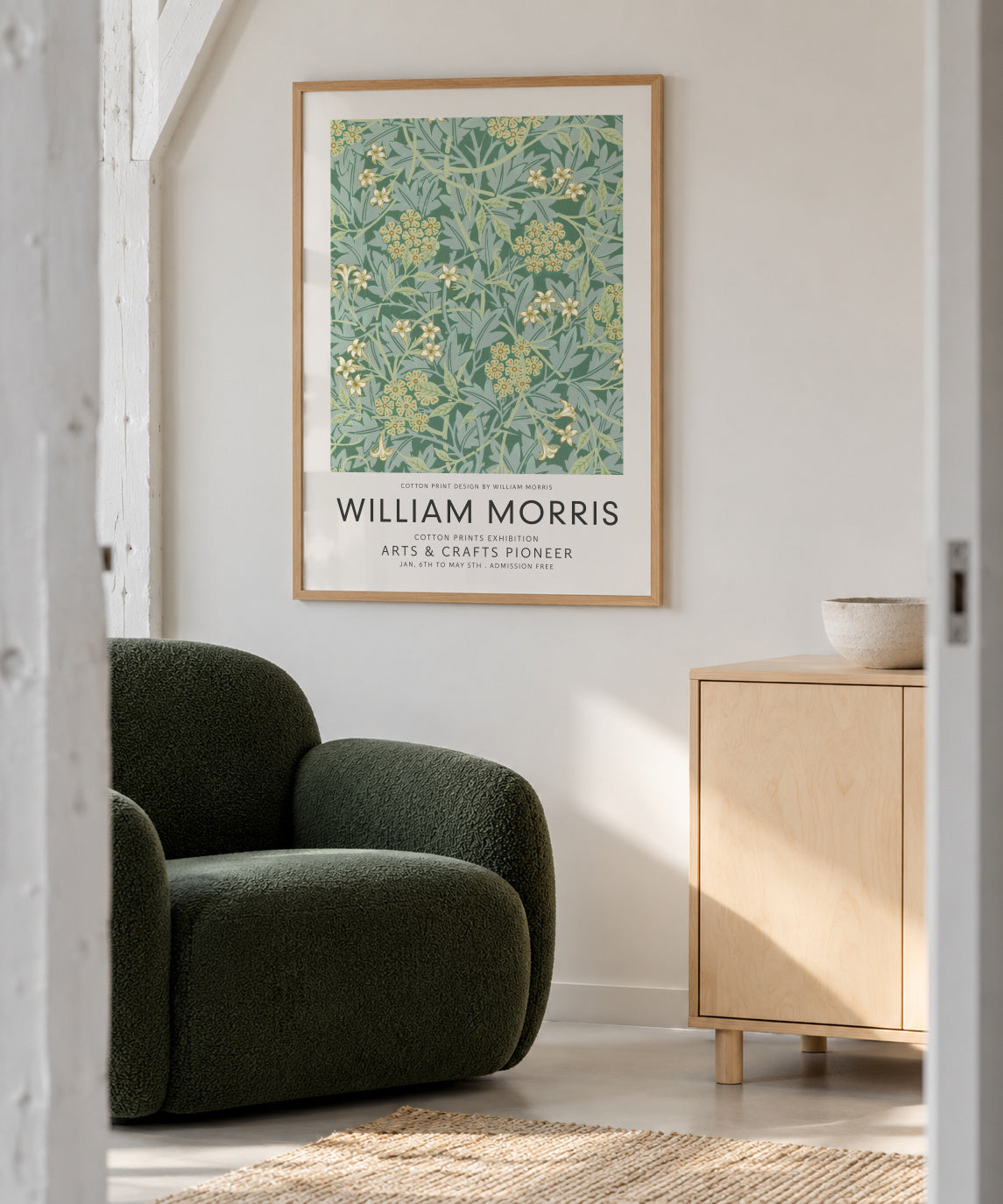William Morris pattern VIII - Framed poster in an interior