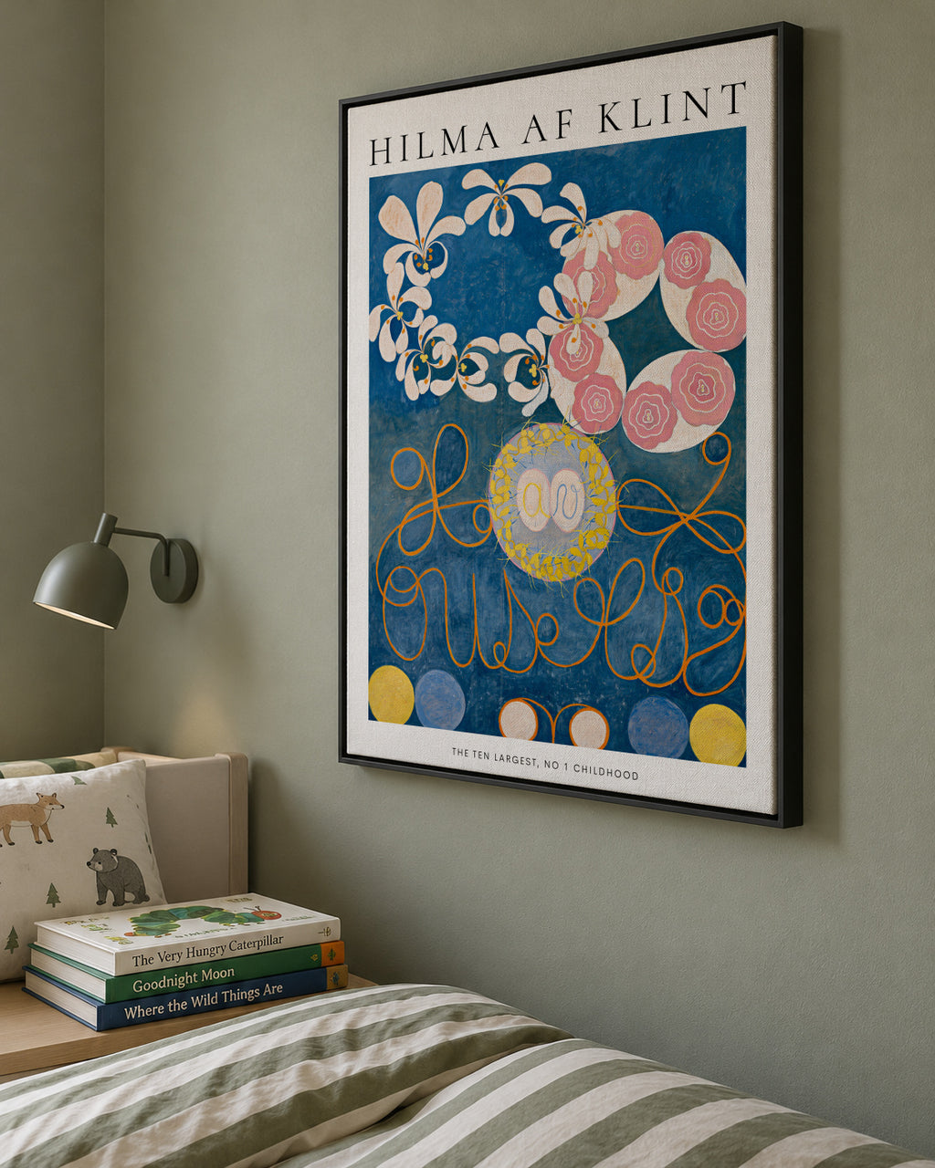 Hilma af Klint The Ten Largest - No 1 Childhood - Framed canvas in an interior