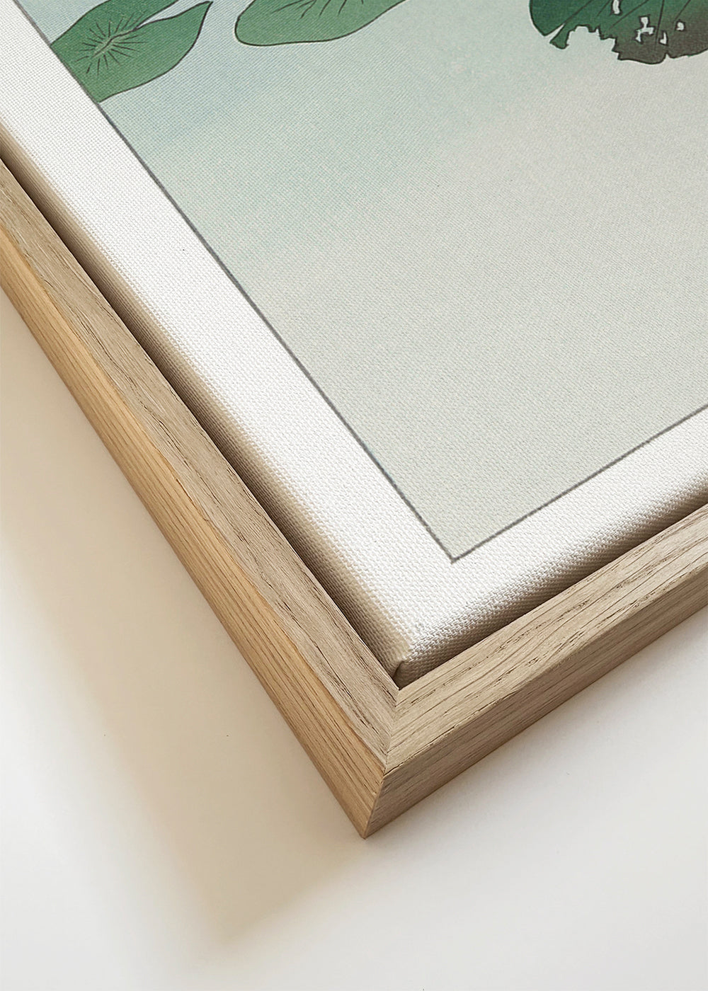 Botanische print met Japanse waterlelie