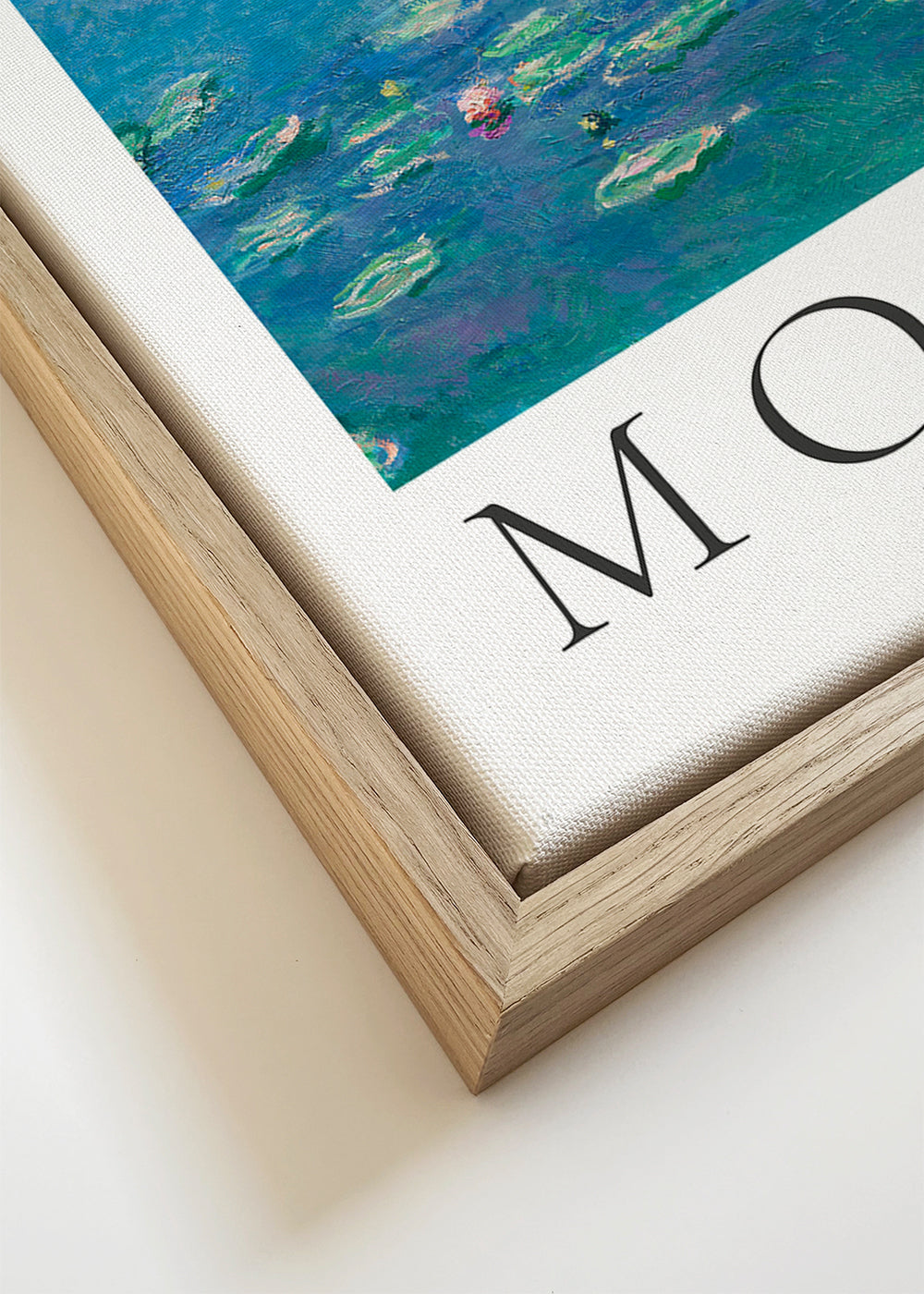 Botanische print: Waterlelies blauw-groen