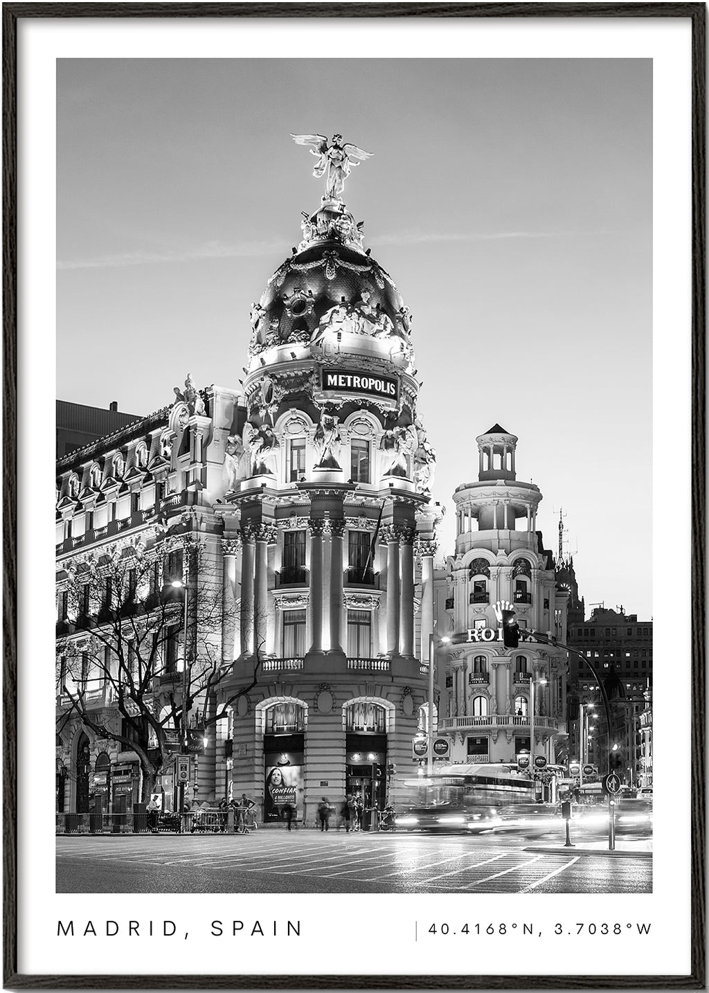 Keuken kunst Madrid Metropolis zwart wit