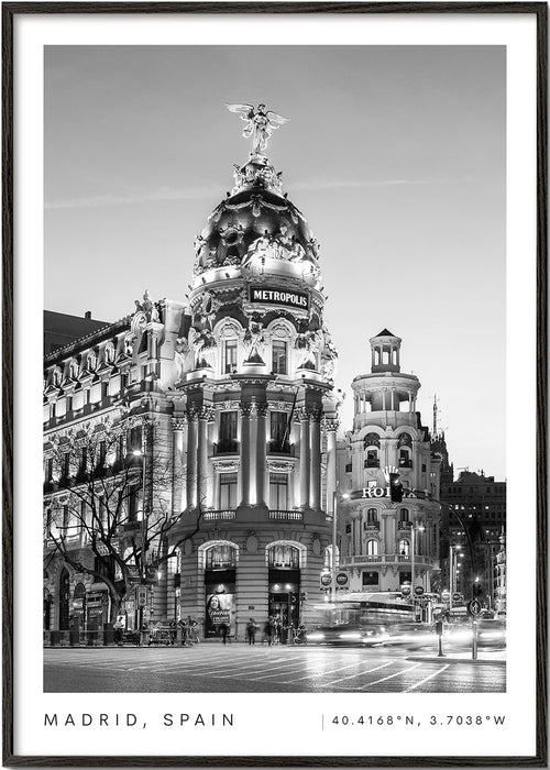 Keuken kunst Madrid Metropolis zwart wit