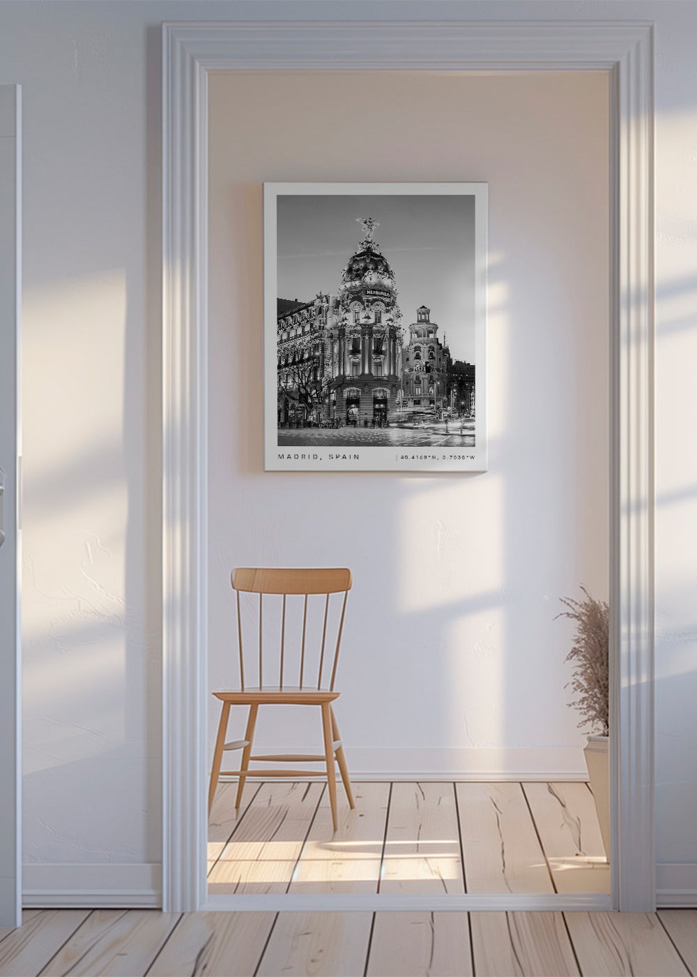 Keuken kunst Madrid Metropolis zwart wit