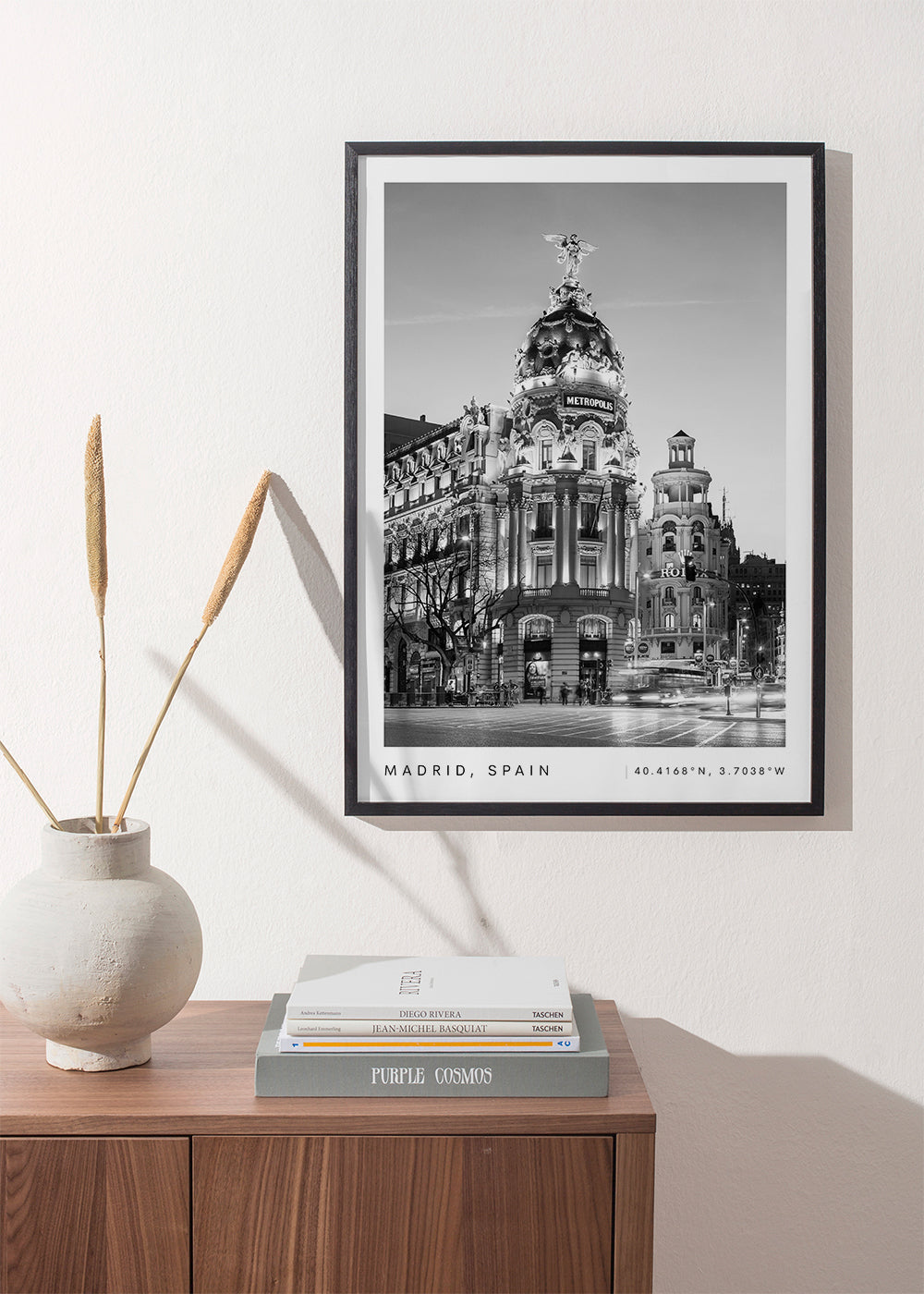 Keuken kunst Madrid Metropolis zwart wit