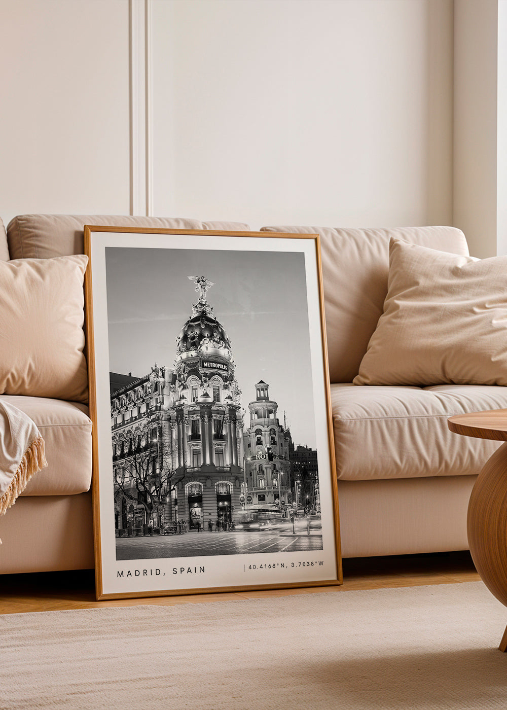 Keuken kunst Madrid Metropolis zwart wit