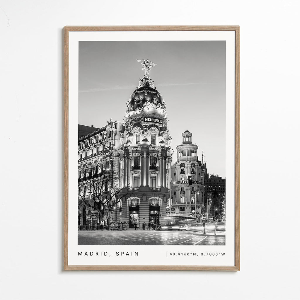Keuken kunst Madrid Metropolis zwart wit