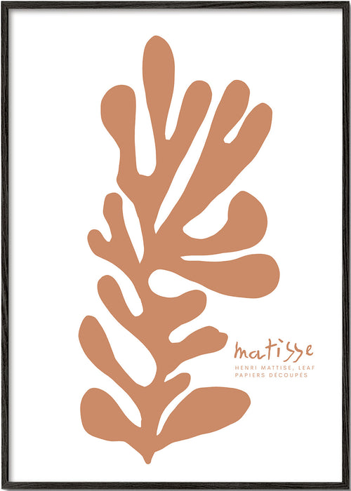 Botanische poster blad in Matisse-stijl