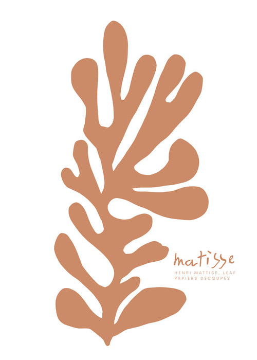 Botanische poster blad in Matisse-stijl
