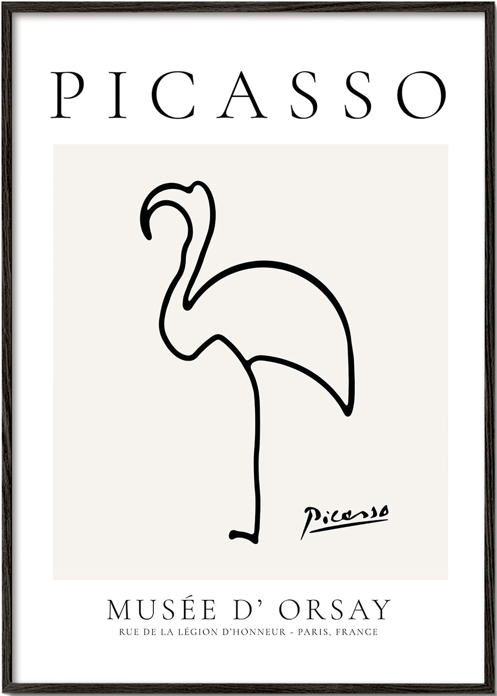 Artwork Flamingo lijntekening