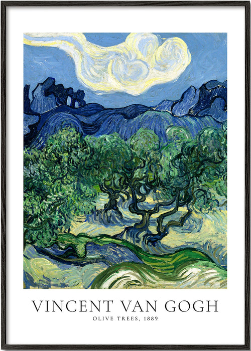 Botanische poster Olijfbomen van Van Gogh