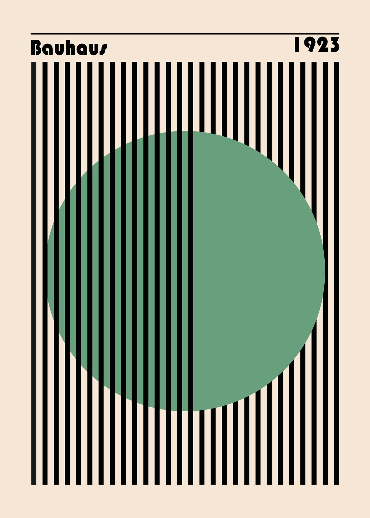 Bauhaus Green Circle - Unframed art print