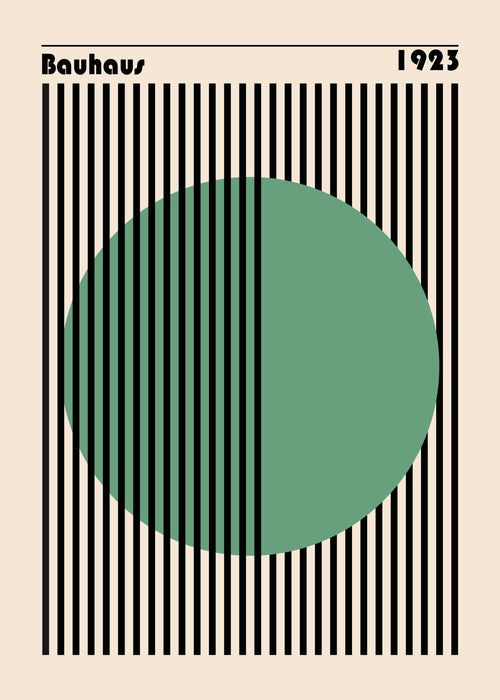 Bauhaus Green Circle - Obra sin marco