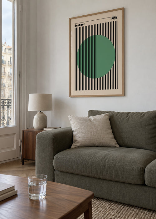 Bauhaus Green Circle - Poster en ambiente