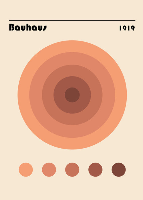 Geometrische poster Bauhaus cirkels