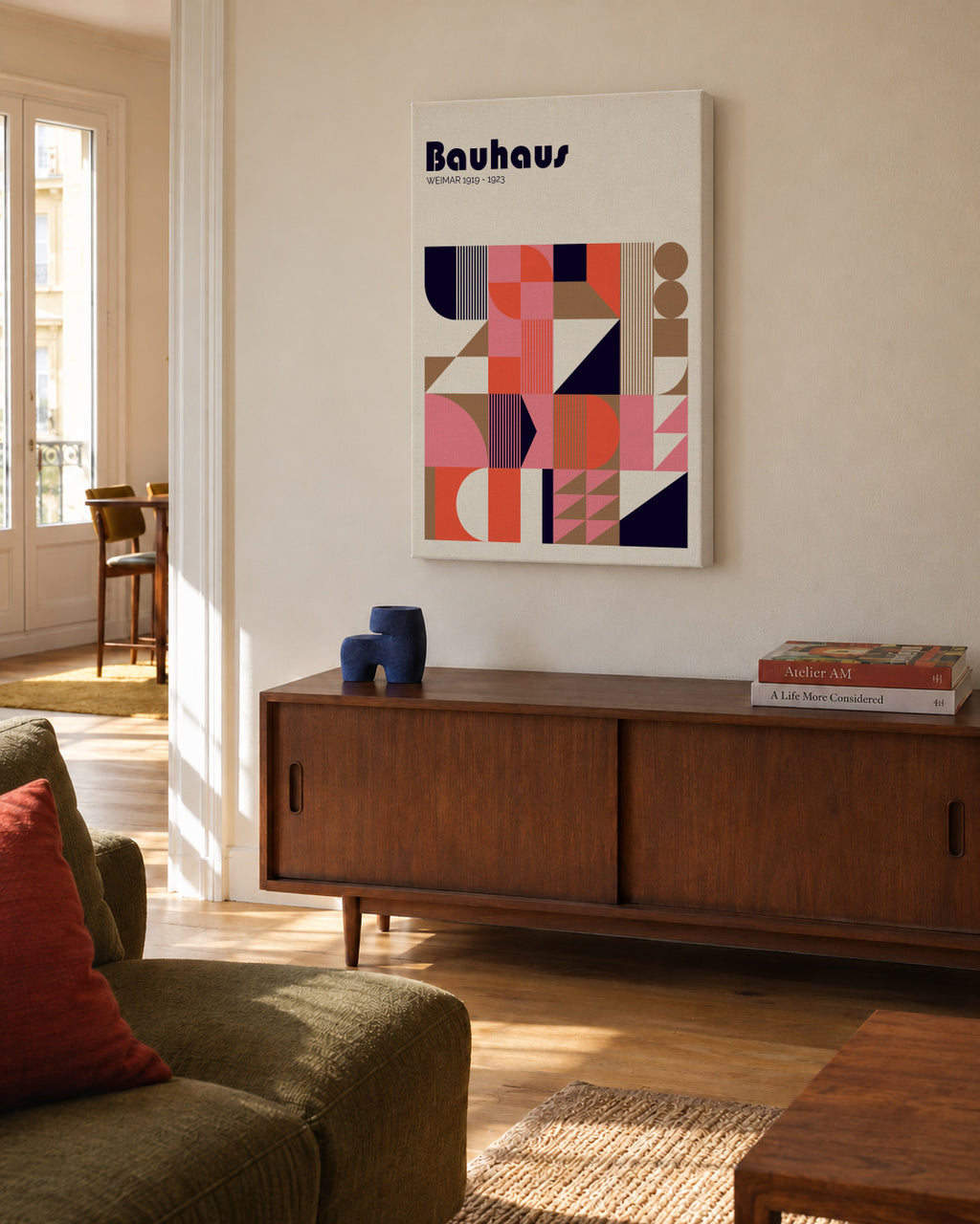 Bauhaus Weimar - Unframed canvas in an interior