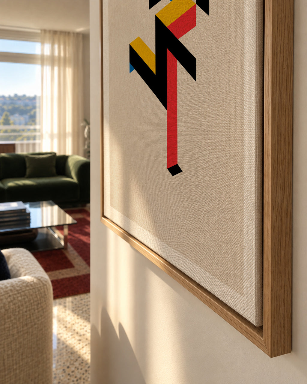 Bauhaus Running man - Framed canvas detail