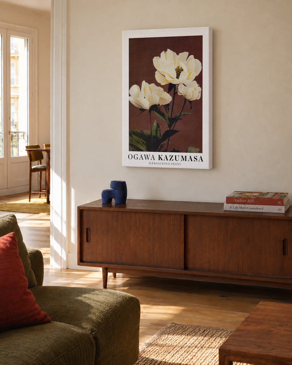 Ogawa Kazumasa peony - Unframed canvas in an interior