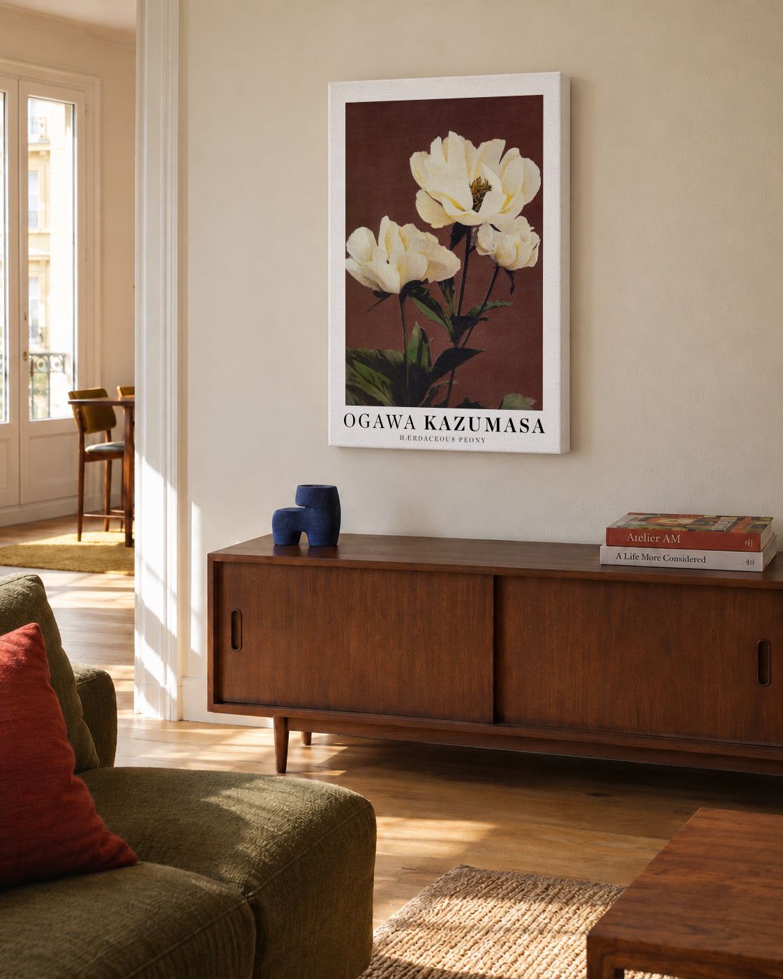 Ogawa Kazumasa peony - Unframed canvas in an interior