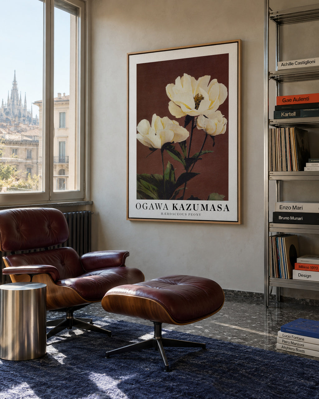 Ogawa Kazumasa peony - Framed canvas in an interior
