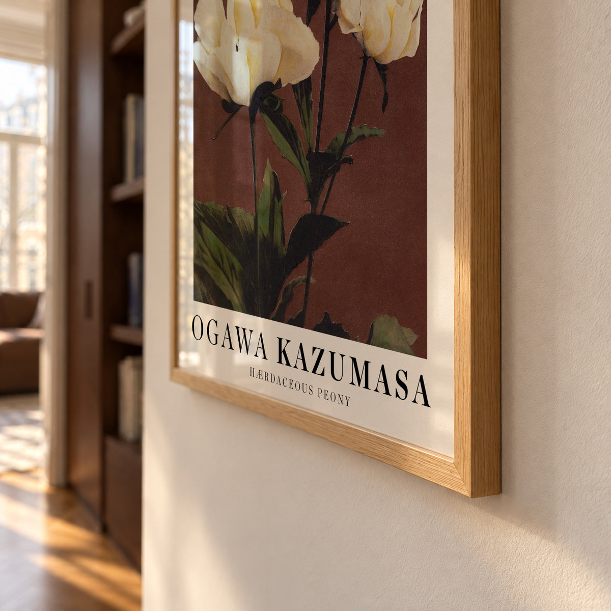 Ogawa Kazumasa peony - Framed poster detail