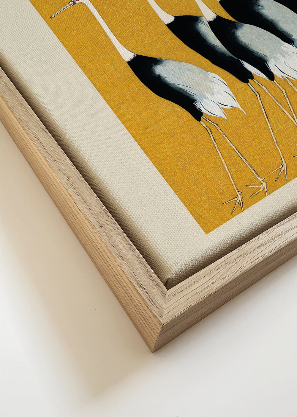Kunstwerk Japanse kraanvogels vintage