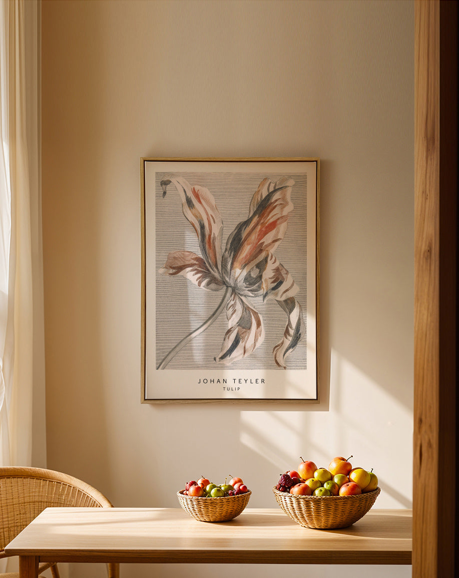 Johan Teyler Tulip - Framed canvas in an interior