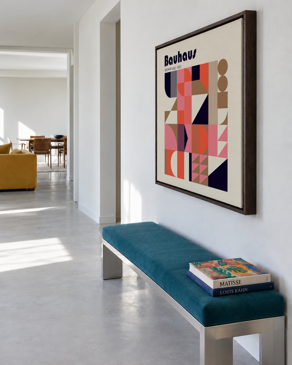 Bauhaus Weimar II - Framed canvas in an interior