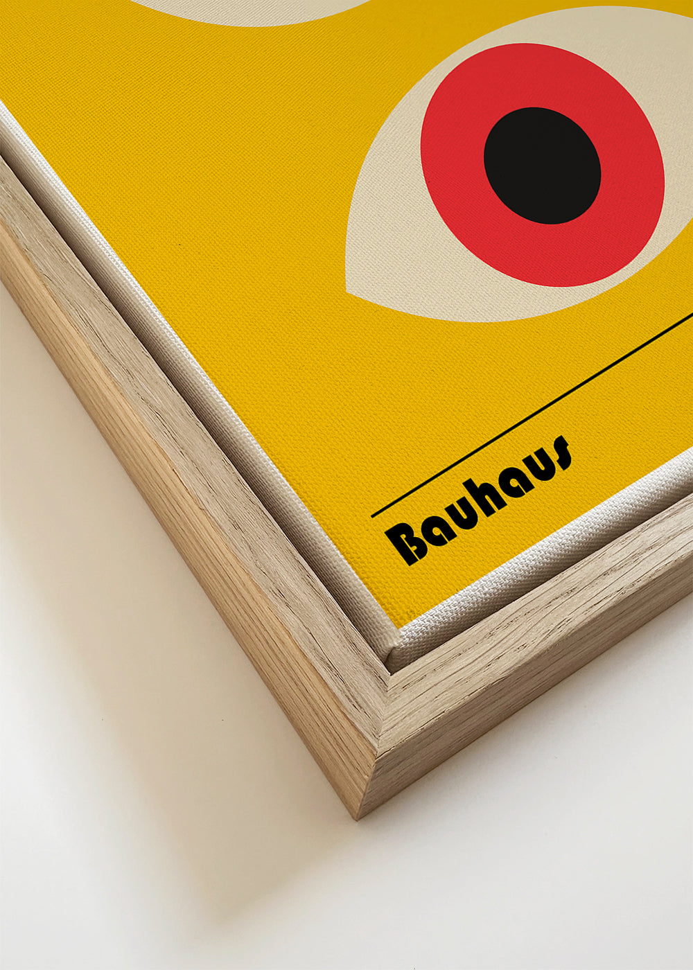 Geometrische poster met Bauhaus-ogen
