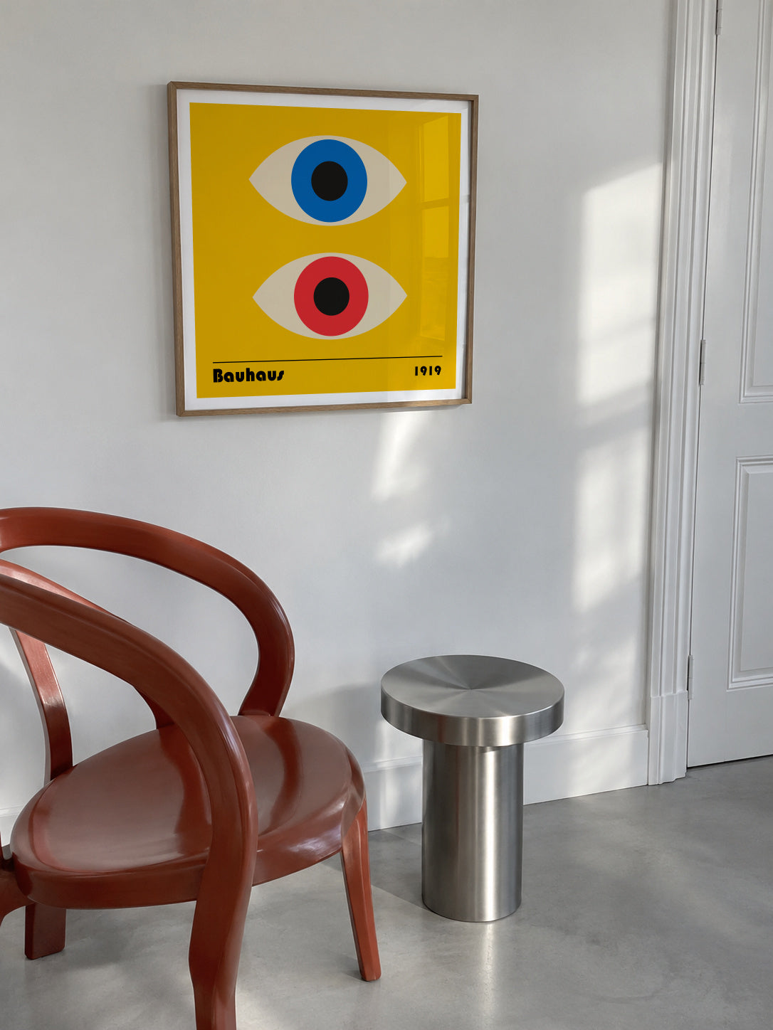 Bauhaus Eyes II - Framed poster in an interior