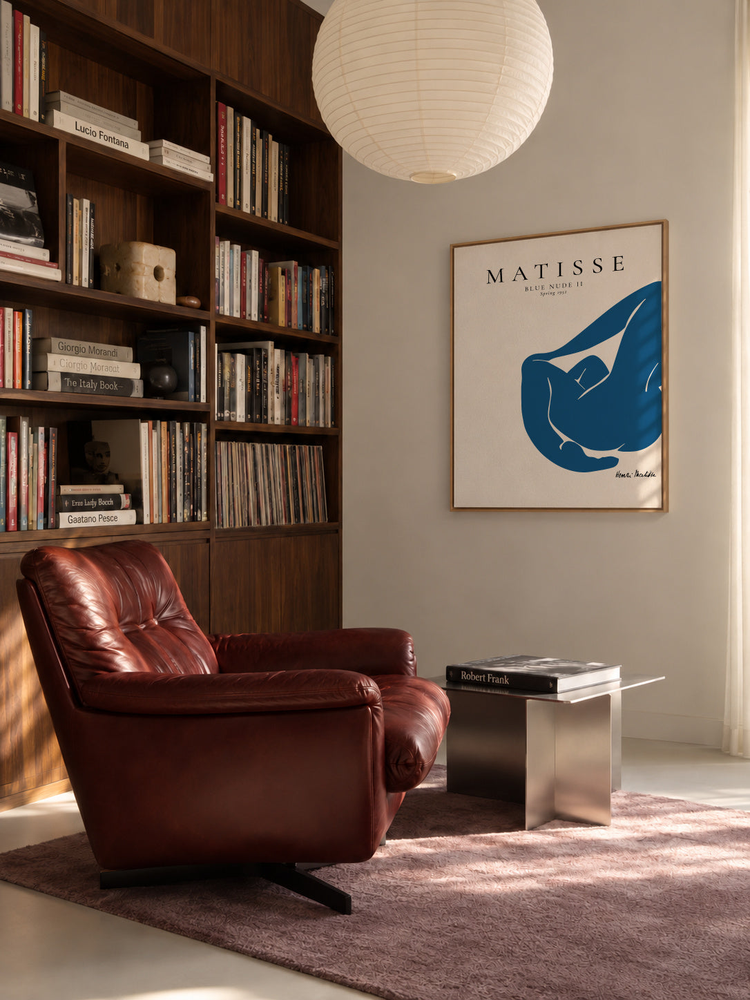 Henri Matisse Blue Nude II, spring 1952 - Framed canvas in an interior
