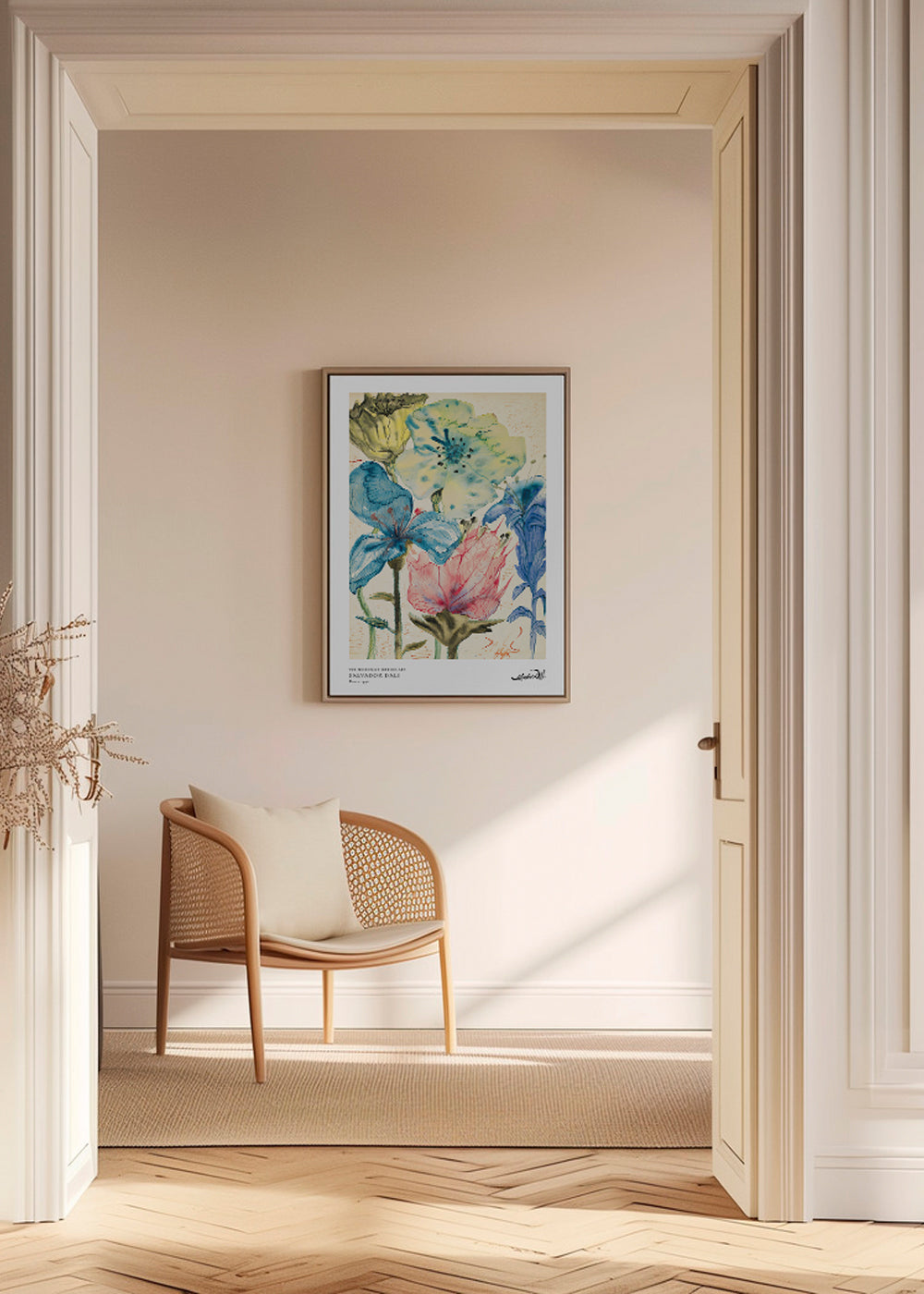 Botanische print Dali bloemen in aquarel