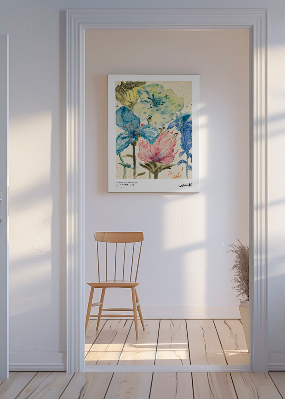 Botanische print Dali bloemen in aquarel
