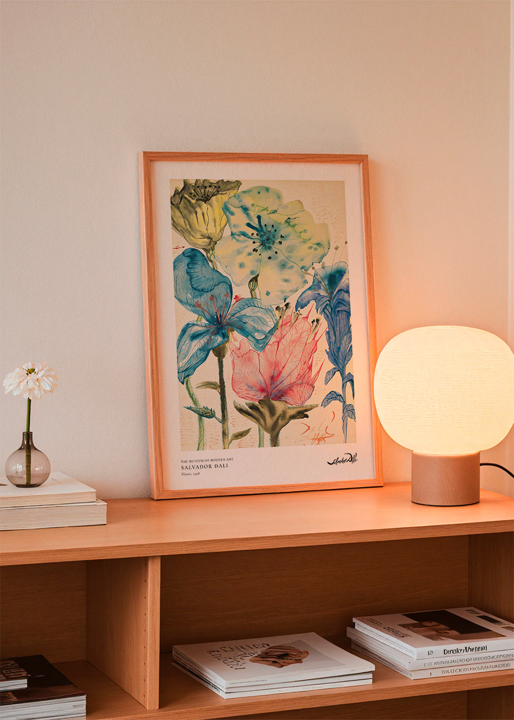 Botanische print Dali bloemen in aquarel