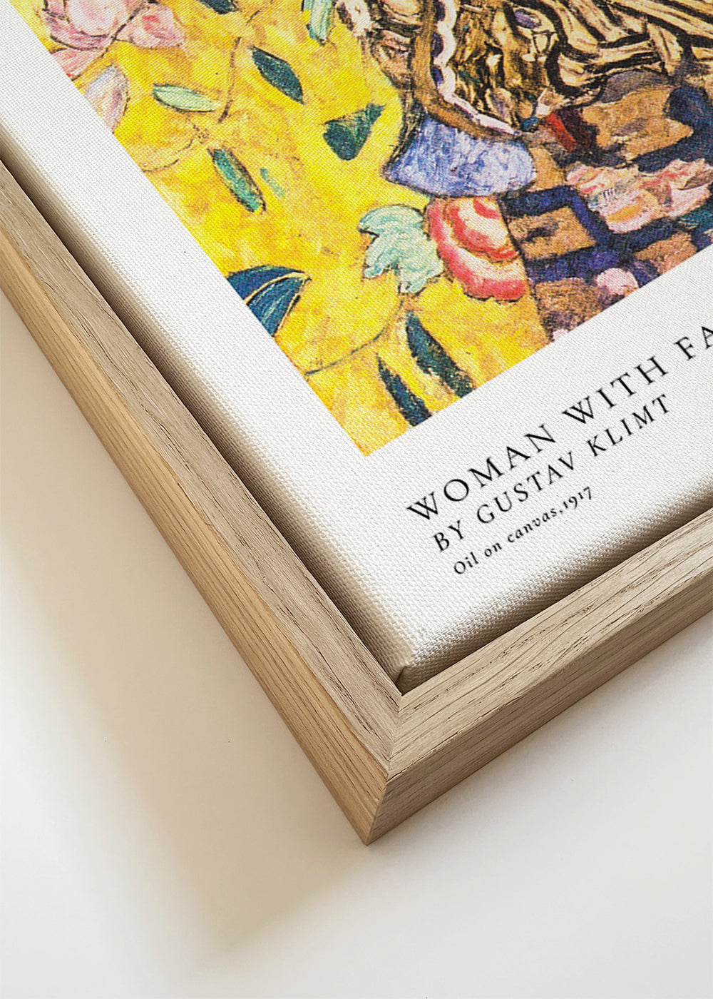 Vintage vrouw met waaier kunst