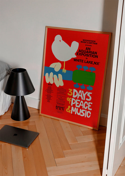Vintage poster Woodstock 3 Days of Peace