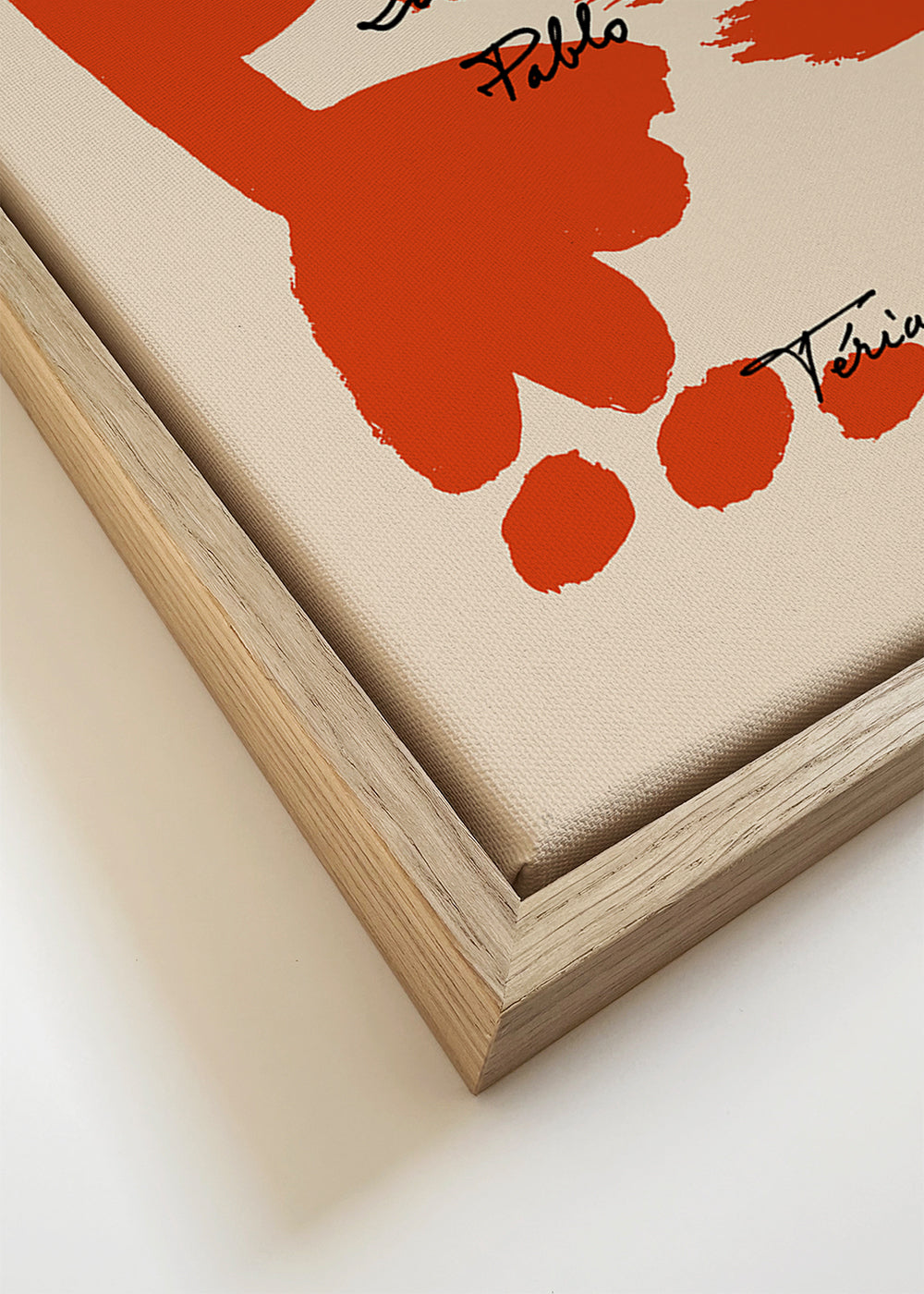 Vintage print typografisch rood poster