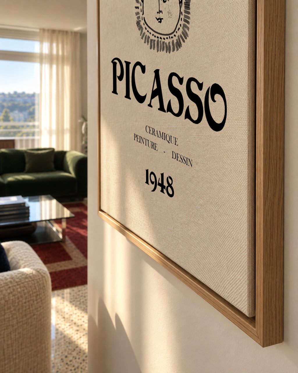 Picasso Musee D'Antibes Poster - Framed canvas detail