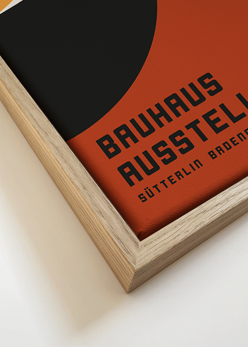 Vintage Bauhaus poster met geometrische vlakken