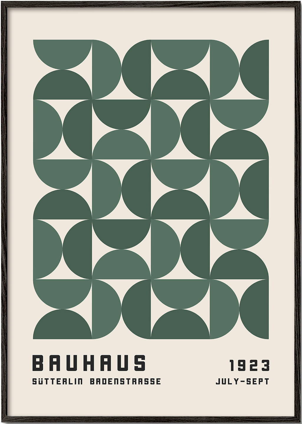 Geometrisch Bauhaus poster groen