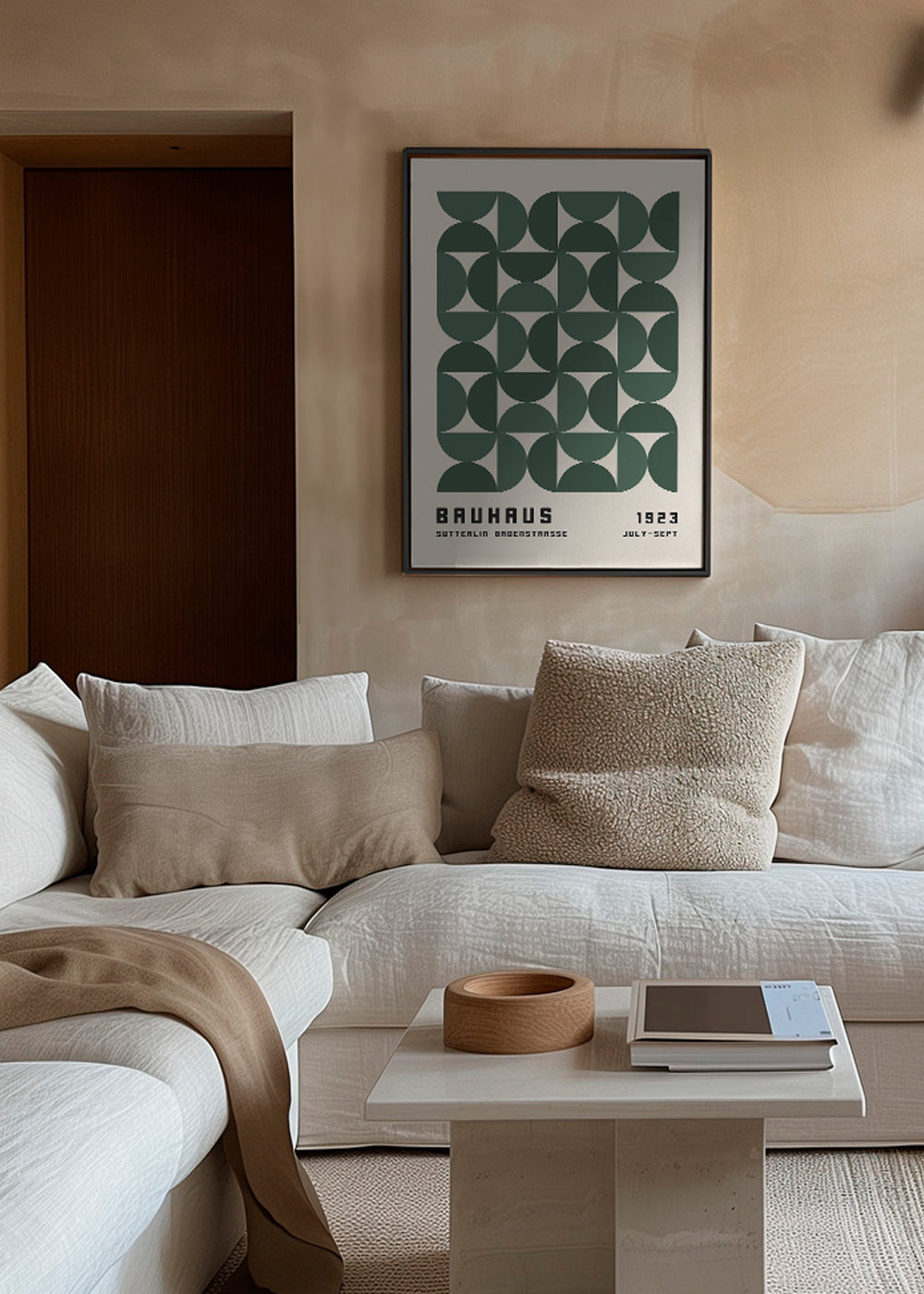 Geometrisch Bauhaus poster groen