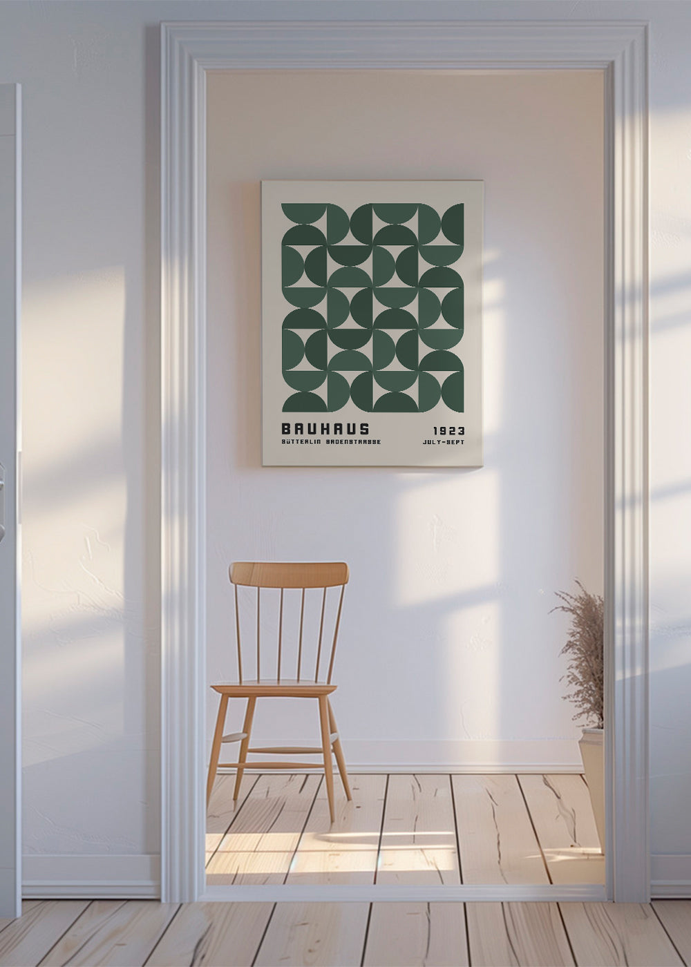 Geometrisch Bauhaus poster groen