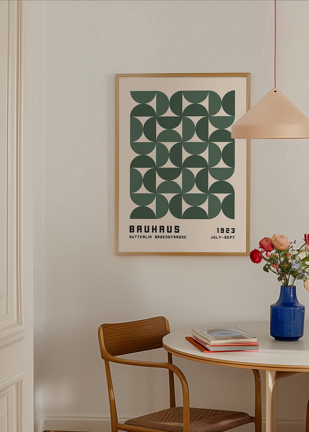 Geometrisch Bauhaus poster groen